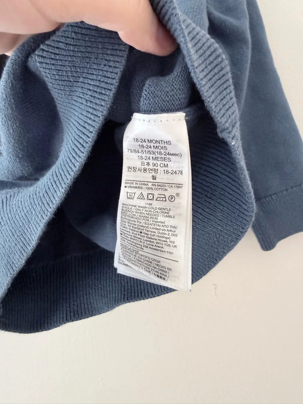 GAP Soft Blue Kids Mickey Mouse Knit Sweater 18-24 months Baby GAP Disney EUC - Picture 7 of 7